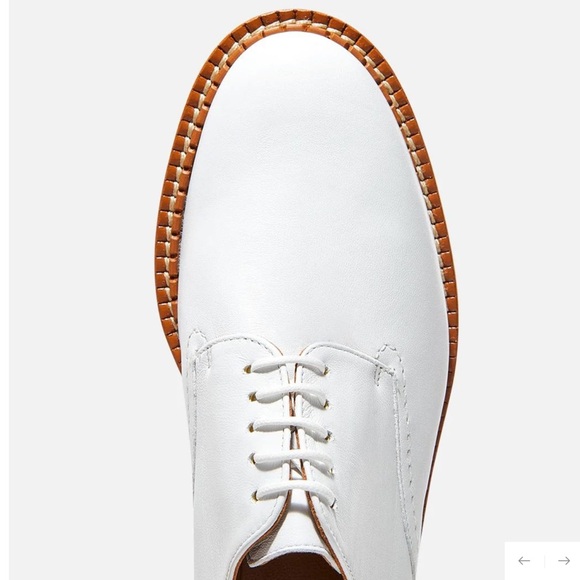 Clergerie Paris BROOK derbies, white lambskin NWOT - Picture 4 of 13